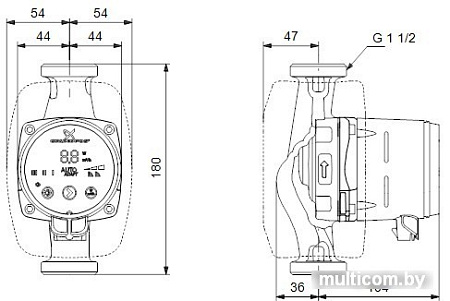 Циркуляционный насос Grundfos Alpha3 25-80 180