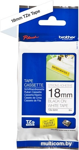 Картридж-лента для термопринтера Brother TZe-S241 (18 мм, 8 м)
