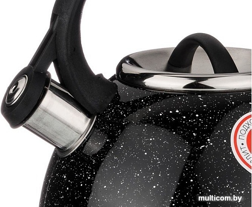 Чайник со свистком Agness Black Marble 907-045