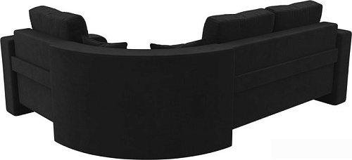 Угловой диван Mebelico Кембридж угловой 108817 (правый, велюр, черный)