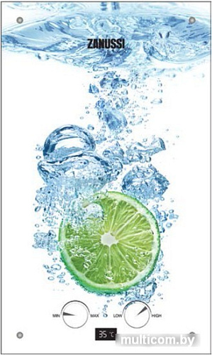 Газовая колонка Zanussi GWH 10 Fonte Glass Lime