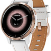 Умные часы Garmin Venu 2S (розовое золото/белый кожаный)