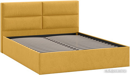 Кровать Трия Глосс универсальный тип 1 160x200 (микровелюр Wellmart Yellow)