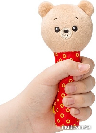 Погремушка Мякиши Хрустящая пищалка Мишка Барни 594