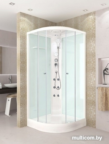 Душевая кабина Domani-Spa Delight 110 100x100 (прозрачное стекло/черный)