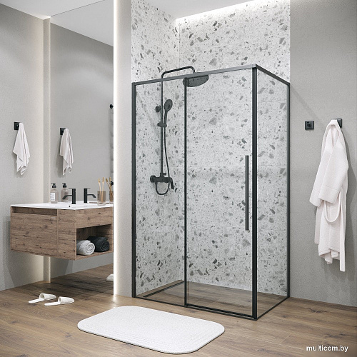 Душевой уголок Grossman Galaxy 110x70x195 120.K33.01.1170.21.00 (черный матовый/стекло прозрачное)