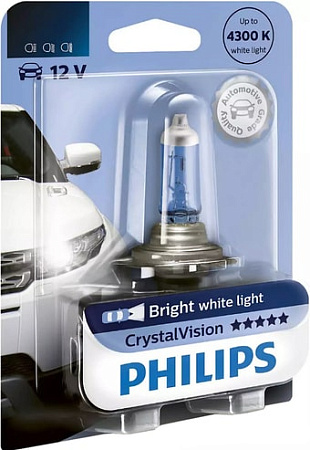 Галогенная лампа Philips H4 CrystalVision 1шт