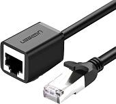 Удлинитель по витой паре Ugreen NW122 11279 RJ45 - RJ45 (1 м, черный)