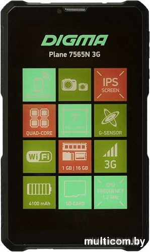 Планшет Digma Plane 7565N PS7180PG 16GB 3G (зеленый)