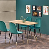 Кухонный стол Halmar Tripolis 120x70 (дуб золотой/черный)