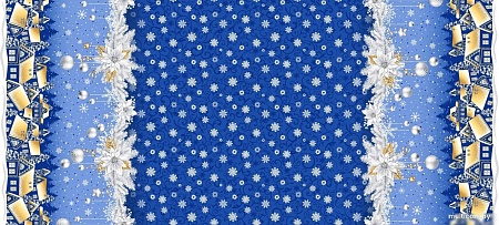 Скатерть Текстильный городок Полночь ТХбК29118-2/150 (120x150, синий)