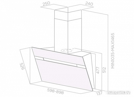 Кухонная вытяжка Elica Stripe WH/A/60/LX (PRF0100994)