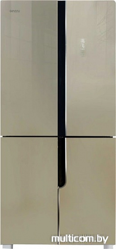 Четырёхдверный холодильник Ginzzu NFK-500 Gold glass