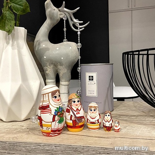 Развивающая игрушка Брестская Фабрика Сувениров В народной одежде с букетом васильков (набор 5 шт)