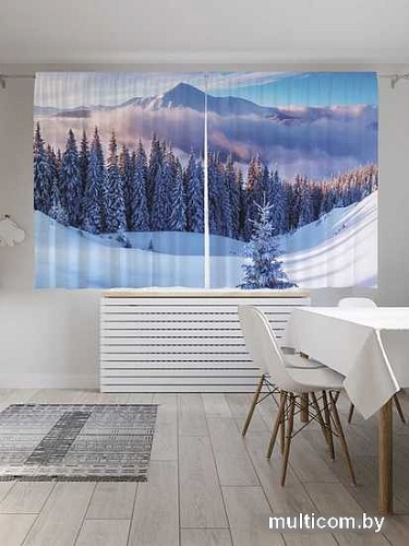 Комплект штор JoyArty Елка сбежала из леса 1.45x1.8 м pox_18889_145x180 (2 шт)