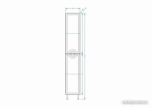Vako Шкаф-пенал Вероника 30 17658