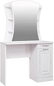 Туалетный столик с зеркалом Комфорт-S М6 Гертруда (белая лиственница/ясень жемчужный)
