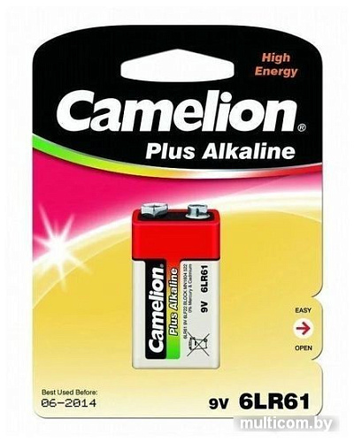 Батарейка Camelion 6LR61 Plus Alkaline BL-1 6LR61-BP1 1 шт