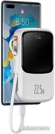 Внешний аккумулятор Baseus Qpow Pro with cable Type-C built-in 22.5W 20000mAh (белый)