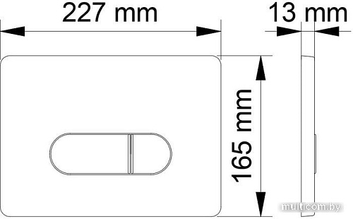 Панель смыва Berges Wasserhaus Novum D7 (хром)