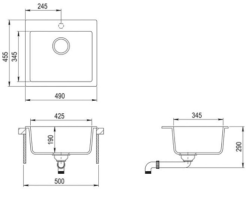 Кухонная мойка TEKA Clivo 50 S-TQ (оникс) [40148010]
