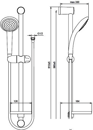 Душевой гарнитур Vidima Фреш M BA211AA