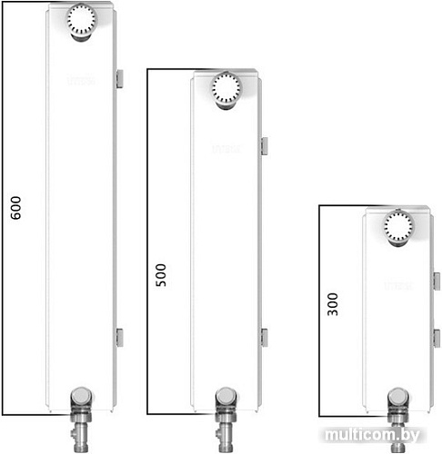 Стальной панельный радиатор Uterm Ventil Compact Тип 11 500x1000
