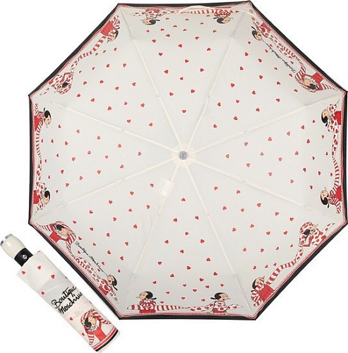 Складной зонт Moschino 7961-OCI Olivia Scarves Cream