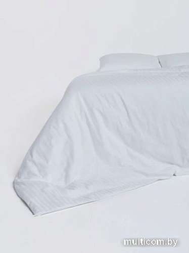 Постельное белье GoodNight Pure Страйп-сатин Евро 417443 (белый)