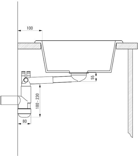 Кухонная мойка Deante Eridan ZQE S113 (серый металлик)