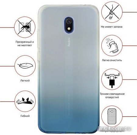 Чехол для телефона VOLARE ROSSO Electro TPU для Xiaomi Redmi 8A (синий)