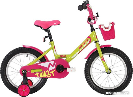 Детский велосипед Novatrack Twist New 18 2020 181TWIST.GNP20 (зеленый/розовый)
