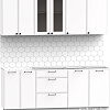 Готовая кухня Интермебель Лион-15 2м без столешницы (белый софт)