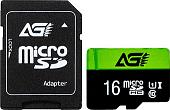 Карта памяти AGI TF138 microSDHC AGI016GU1TF138 16GB (с адаптером)