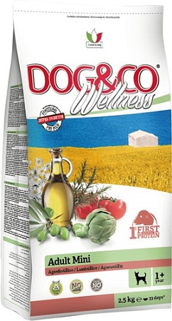 Сухой корм для собак Dog&Co Wellness Adult Mini Lamb&Rice 2.5 кг