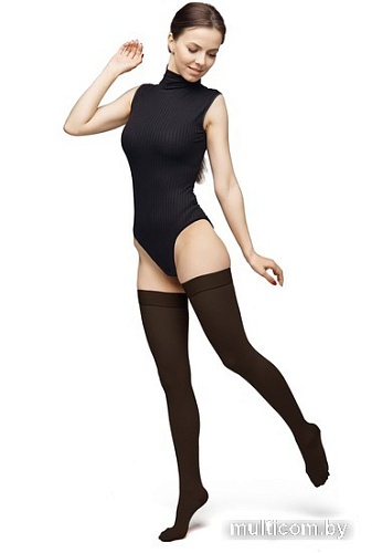 Чулки компрессионные Польза 4002 выше колена 2 кл.к. (р.5 (XL), рост1, черный)