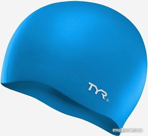 Шапочка для плавания TYR Wrinkle Free Silicone Cap LCS/420 (голубой)