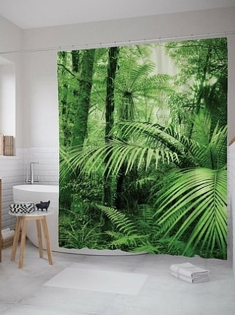 Шторка-занавеска для ванны JoyArty Лесной папоротник sc_16278