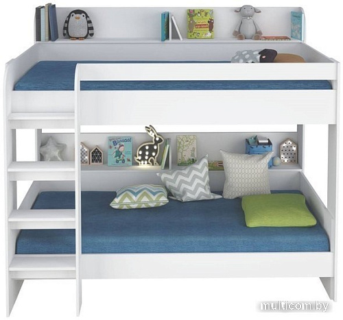 Двухъярусная кровать Polini Kids Simple 5000 (белый)