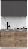 Готовая кухня Интермебель Микс Топ-1 1.2м (графит серый/дуб каньон/венато)