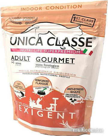 Сухой корм для кошек Unica Classe Indoor Condition Adult Gourmet Exigent Salmon (Лосось) 300 г