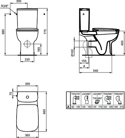 Унитаз Ideal Standard Esedra T283401