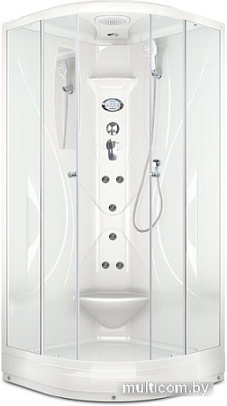 Душевая кабина Domani-Spa Elegance 90x90 с гидромассажем (прозрачное стекло/белые)