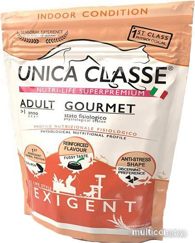 Сухой корм для кошек Unica Classe Indoor Condition Adult Gourmet Exigent Salmon (Лосось) 300 г