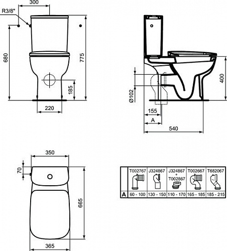 Унитаз Ideal Standard Esedra T283401