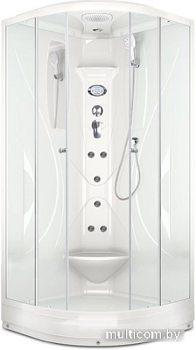 Душевая кабина Domani-Spa Elegance 90x90 с гидромассажем (прозрачное стекло/белые)