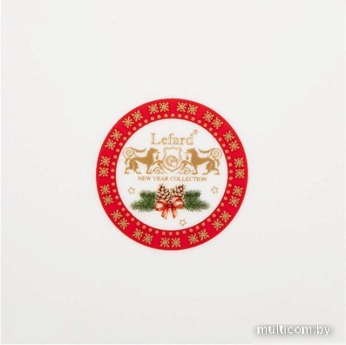 Блюдо Lefard Дед Мороз и Снегурочка 85-1738 (красный)