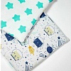Постельное белье Amarobaby Космос двухсторонний (4 предмета, бирюзовый/синий)