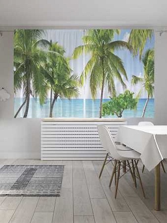 Комплект штор JoyArty Береговые пальмы 1.45x1.8 м pox_8973_145x180 (2 шт)