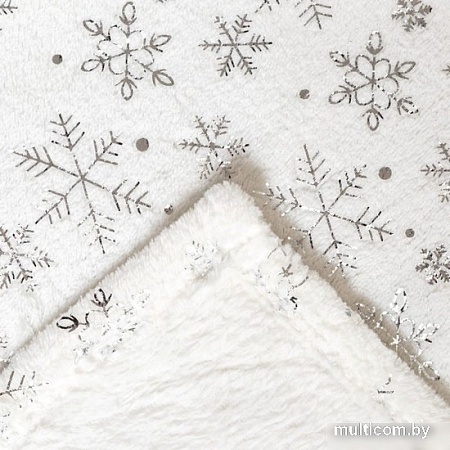 Плед Этель Серебряные снежинки 7155689 150х200